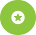 Here's an alt tag for the image: `Green circle with a white star`